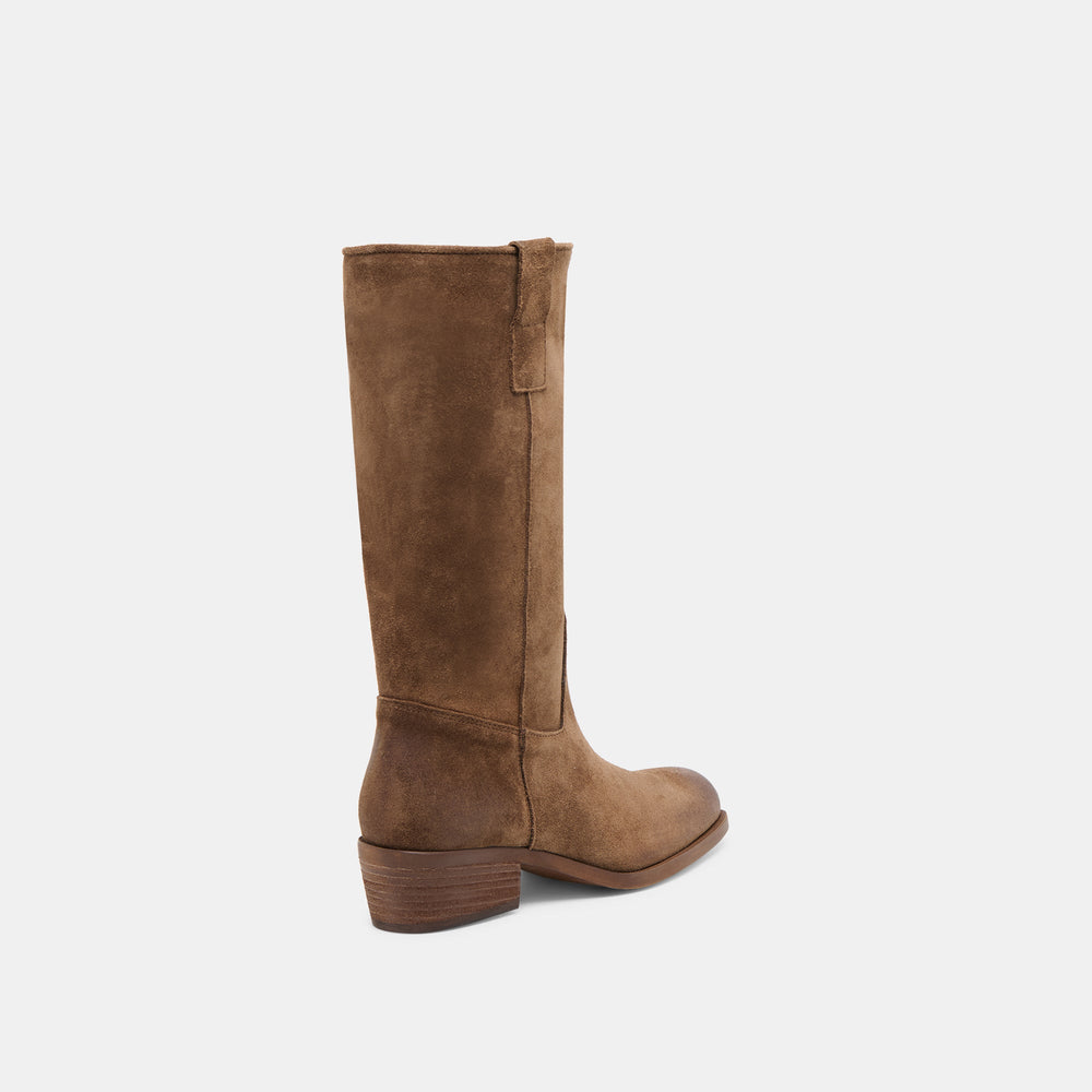 Romie Chocolate Suede Boots | Women Dolce Vita