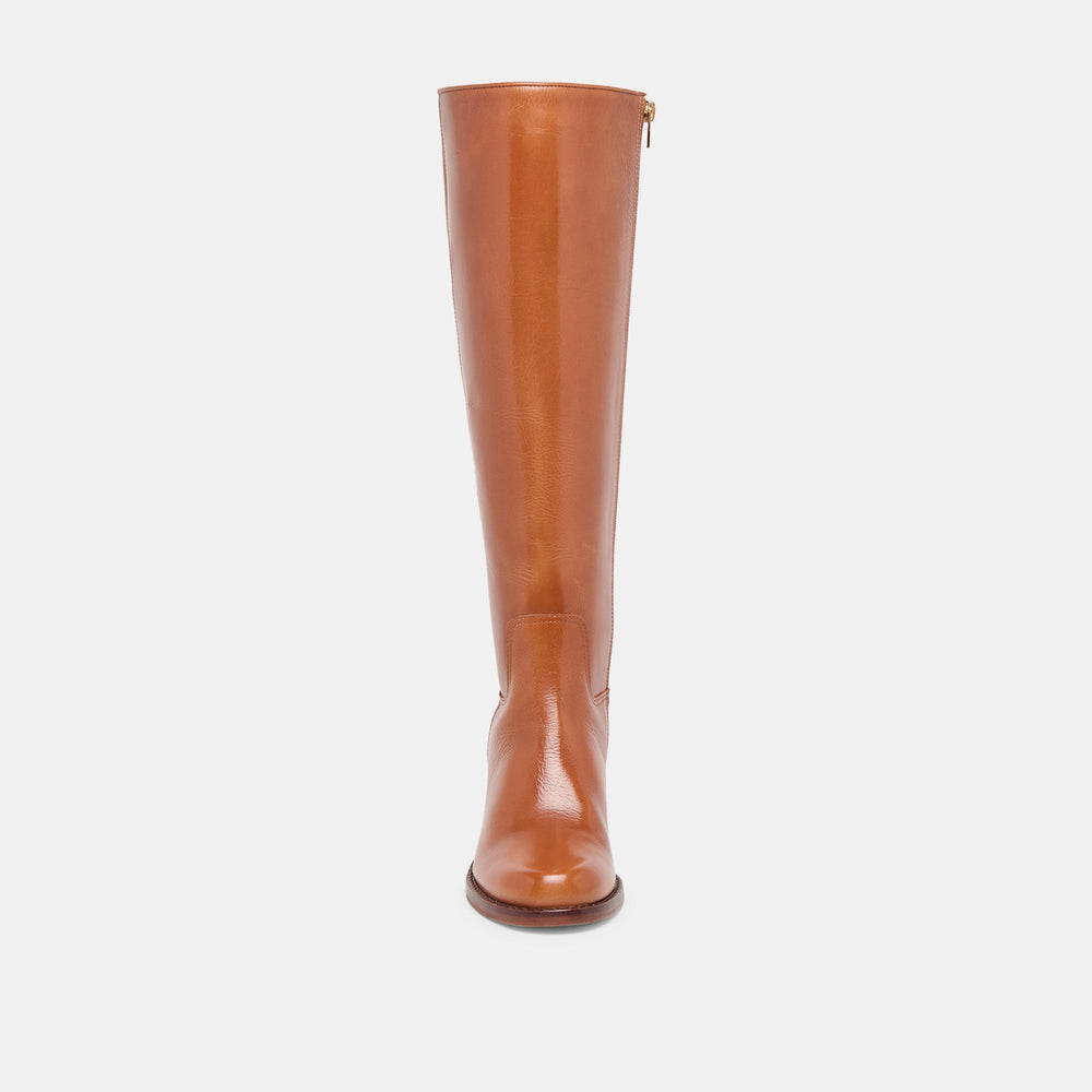 Lucyle Tan Leather Wide Calf Boots | Dolce Vita Women