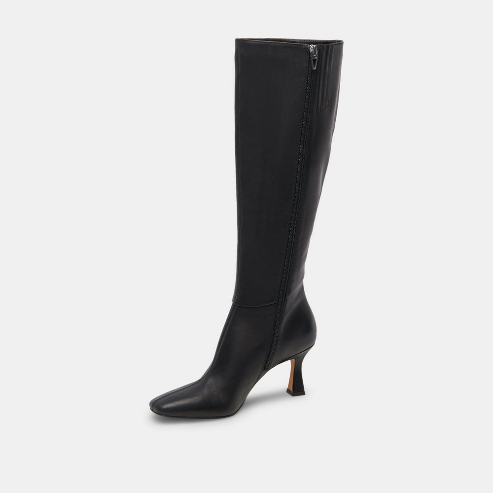 Gyra Black Leather Boots | Women Dolce Vita