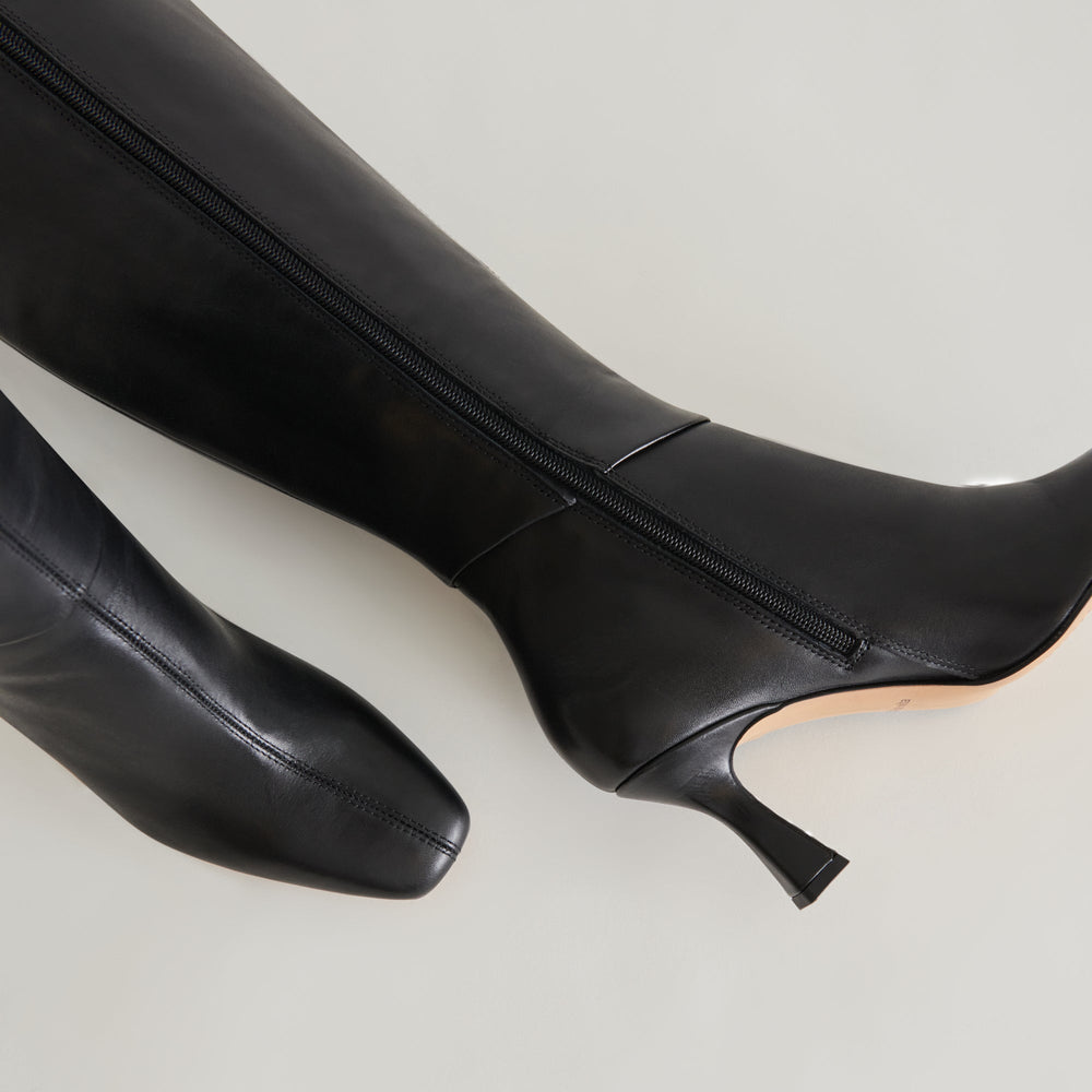 Gyra Black Leather Boots | Women Dolce Vita