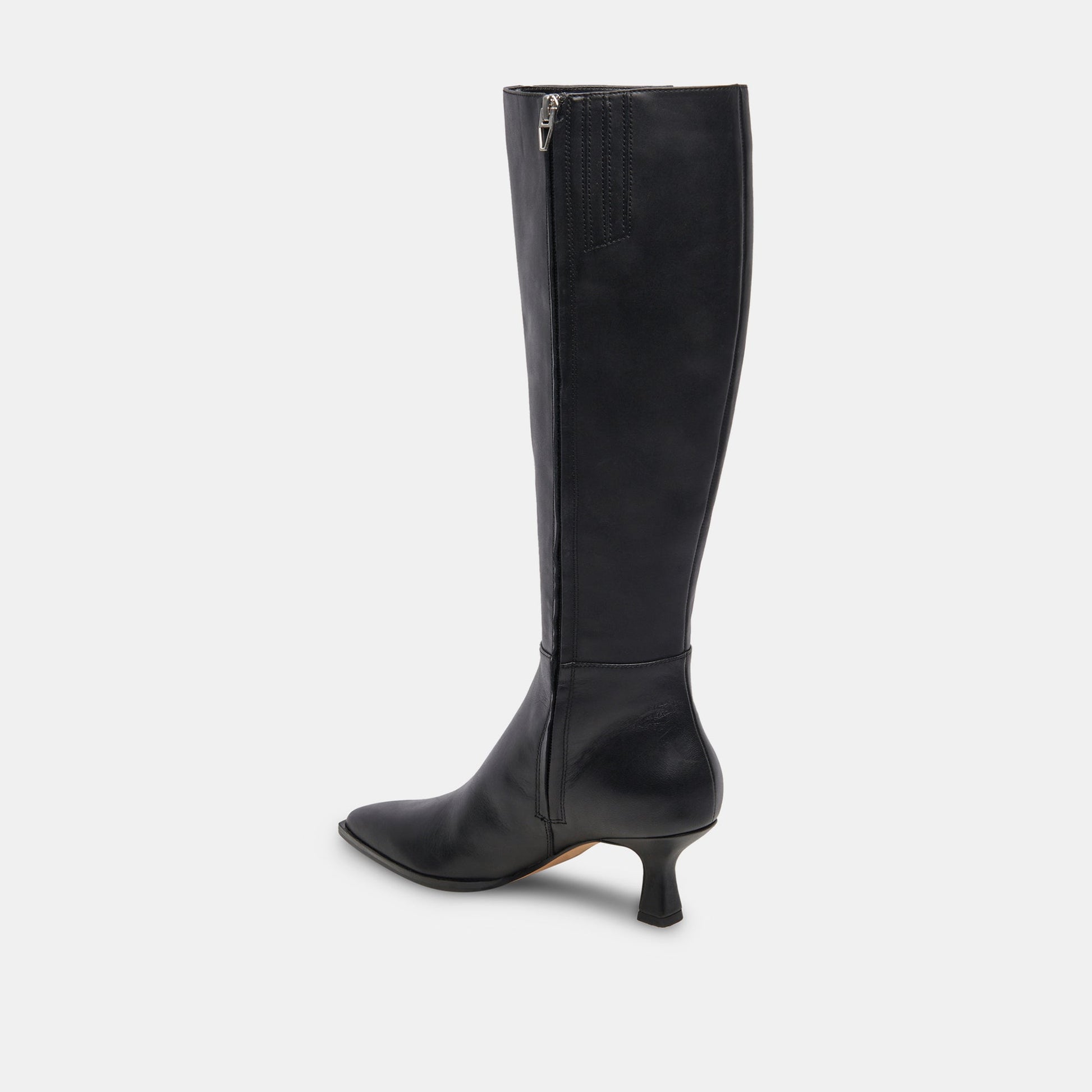 Auggie Black Leather Boots - Dolce Vita