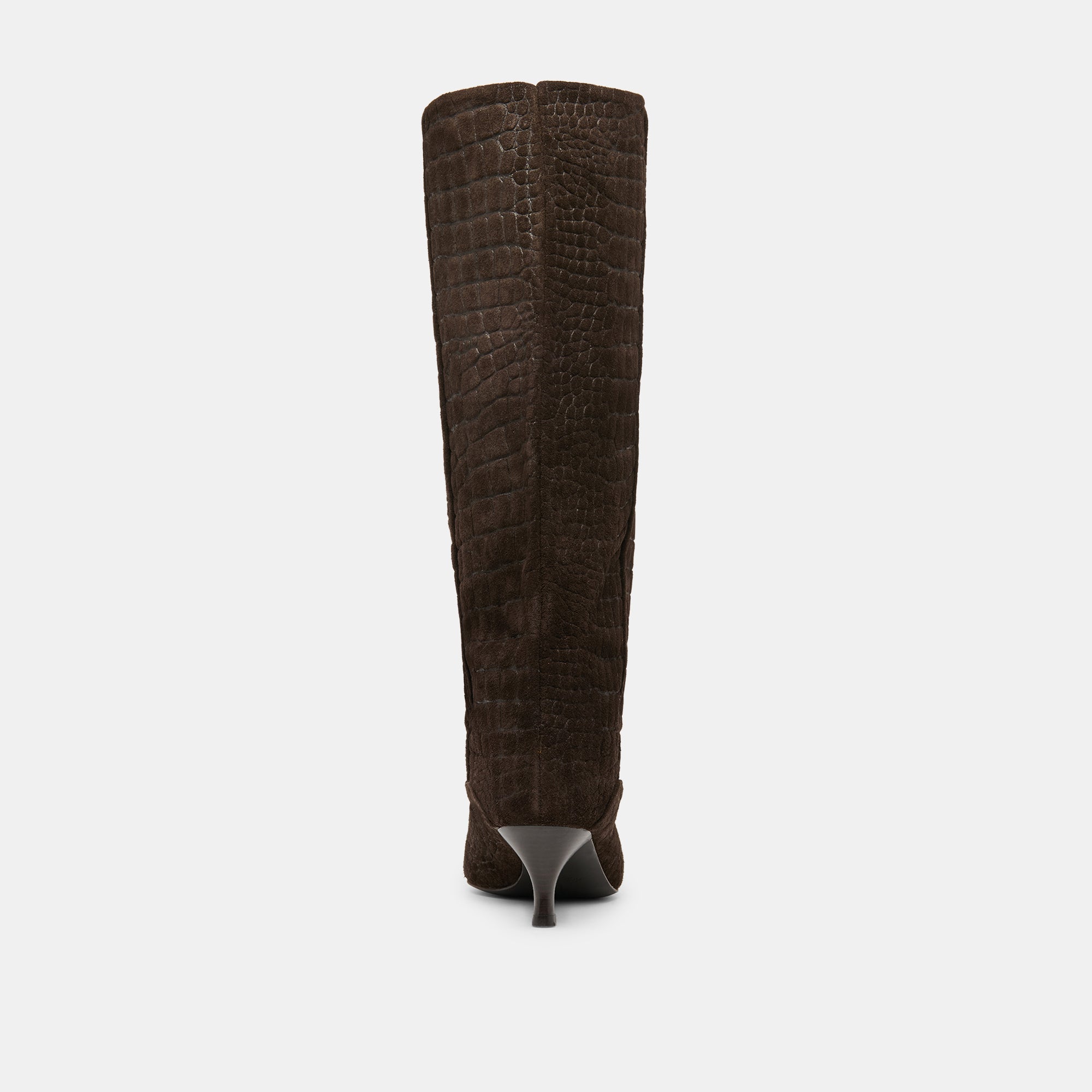 Roxla Dk Chocolate Croco Embossed Leather Boots | Women Dolce Vita