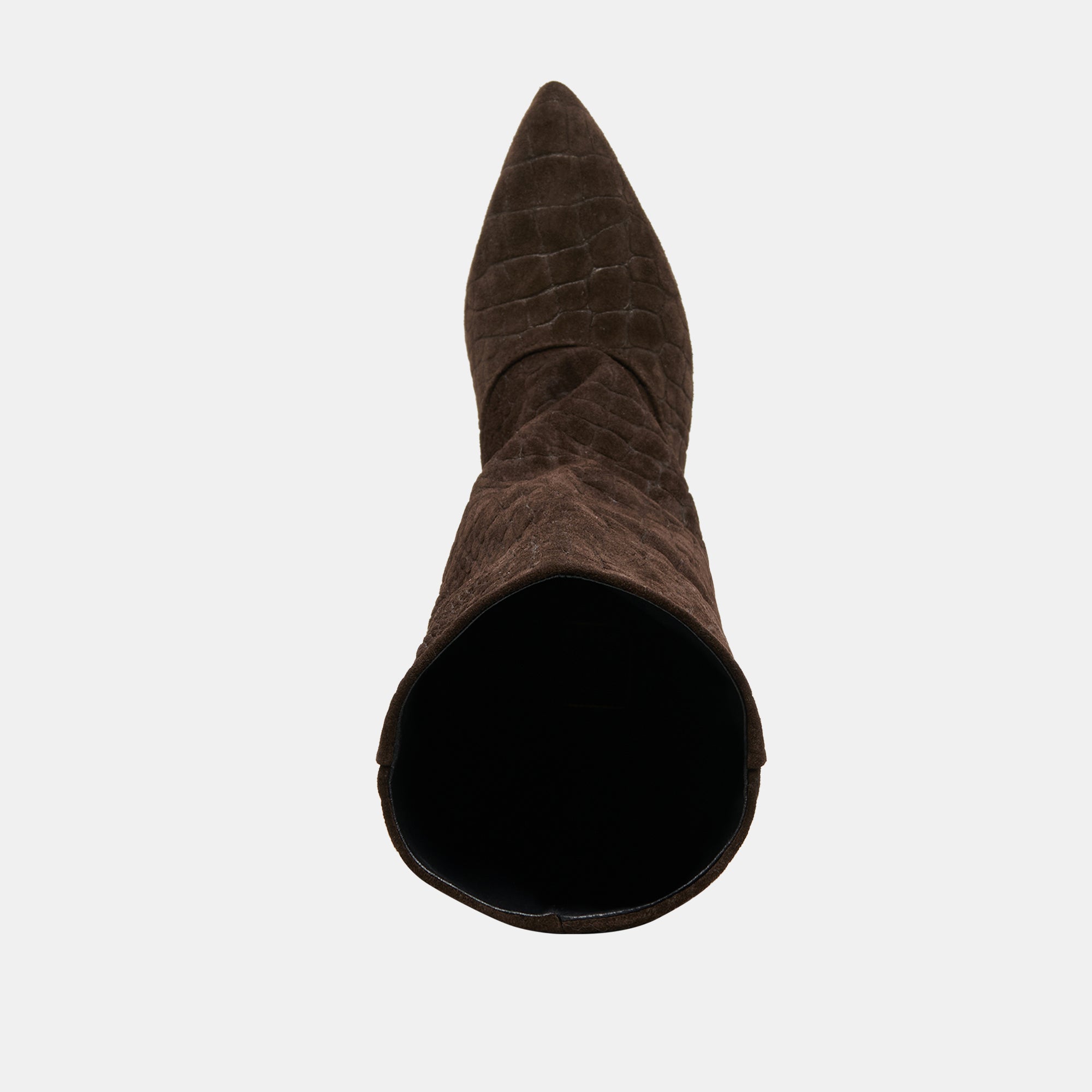 Roxla Dk Chocolate Croco Embossed Leather Boots | Women Dolce Vita