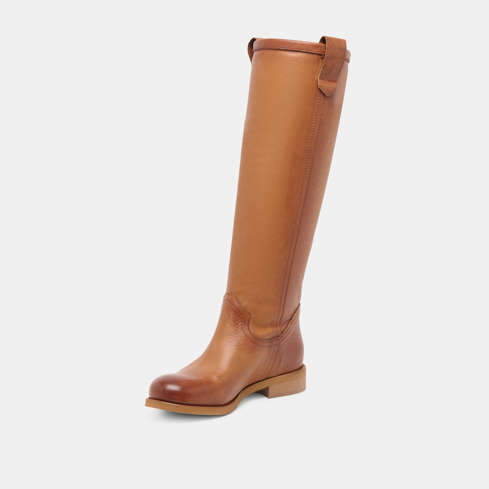 Ramzy Cognac Leather Boots | Dolce Vita Women