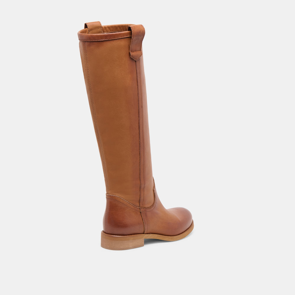Ramzy Cognac Leather Boots | Dolce Vita Women