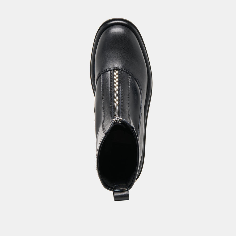 Shante Black Leather Boots | Women Dolce Vita