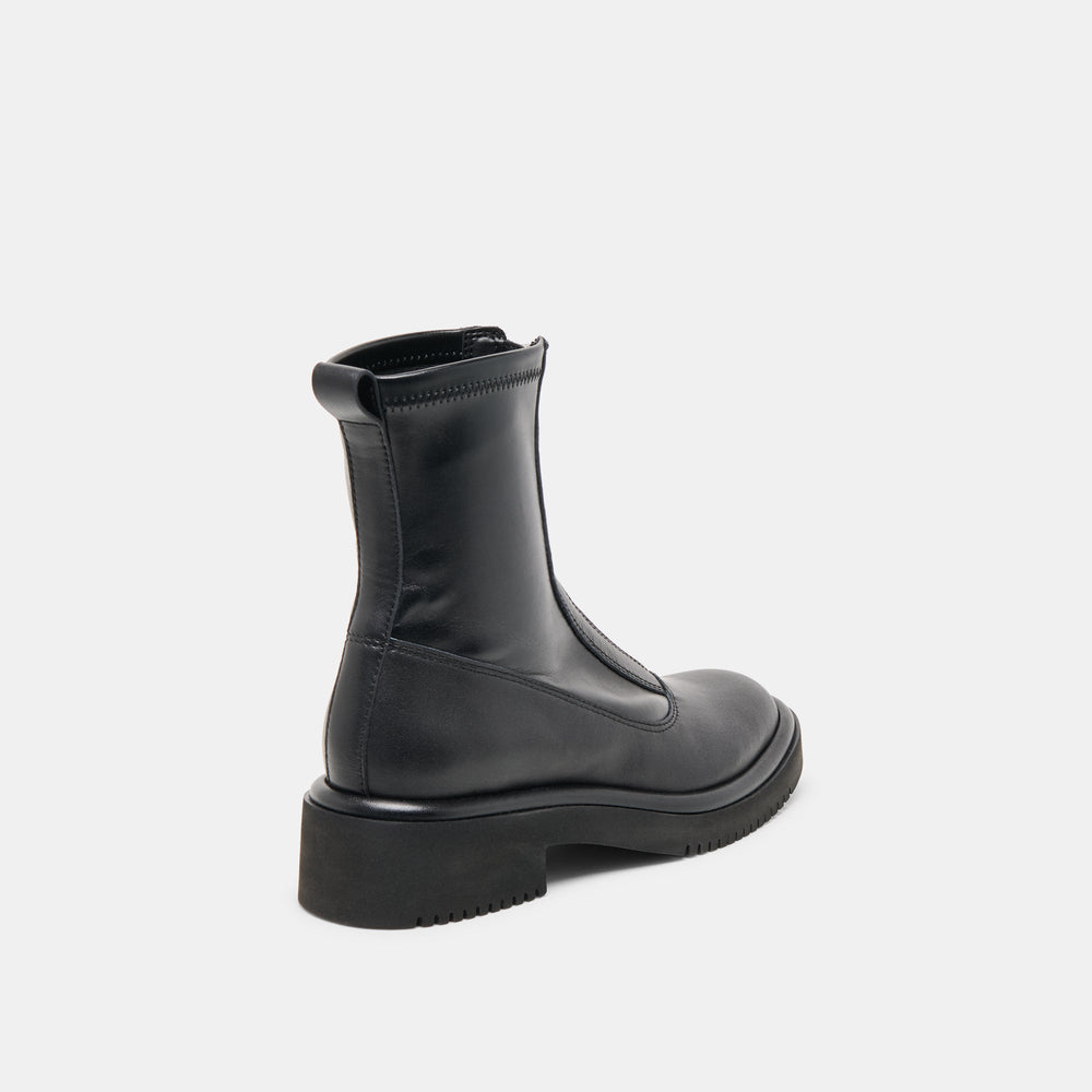 Shante Black Leather Boots | Women Dolce Vita
