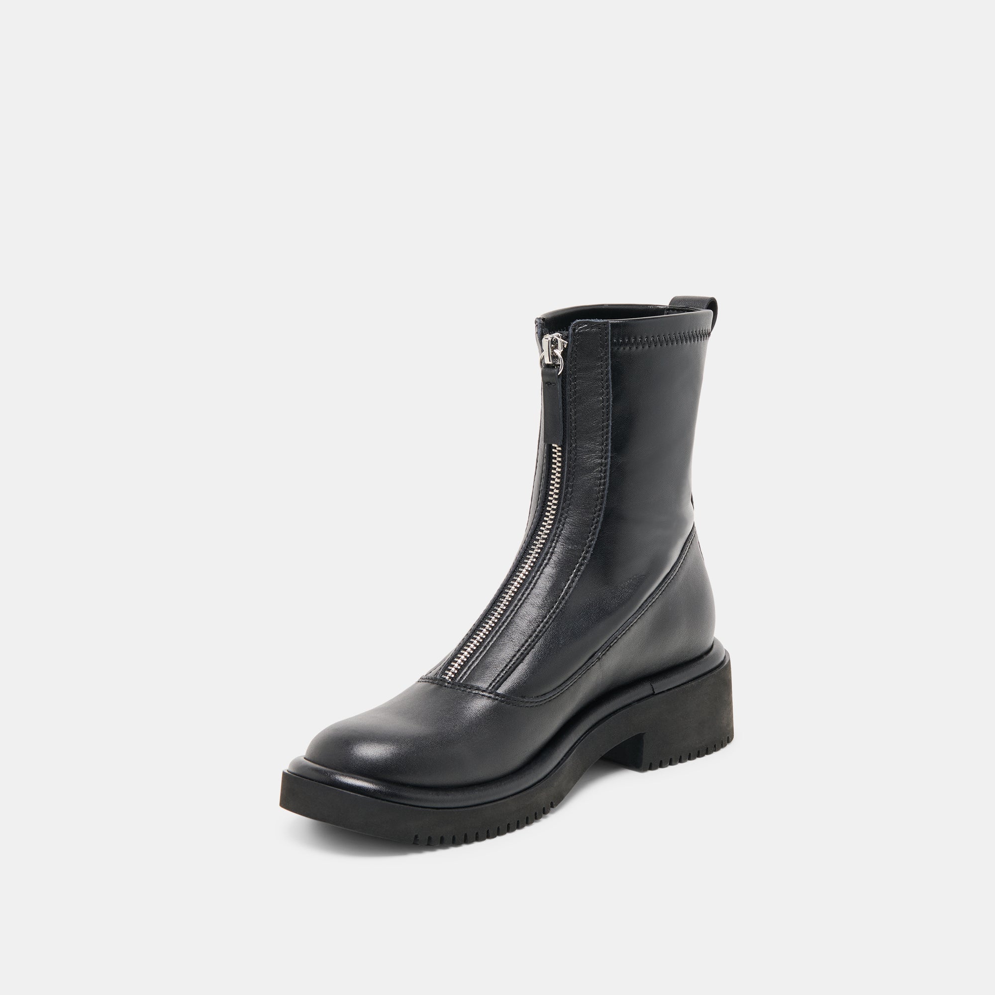 Shante Black Leather Boots | Women Dolce Vita