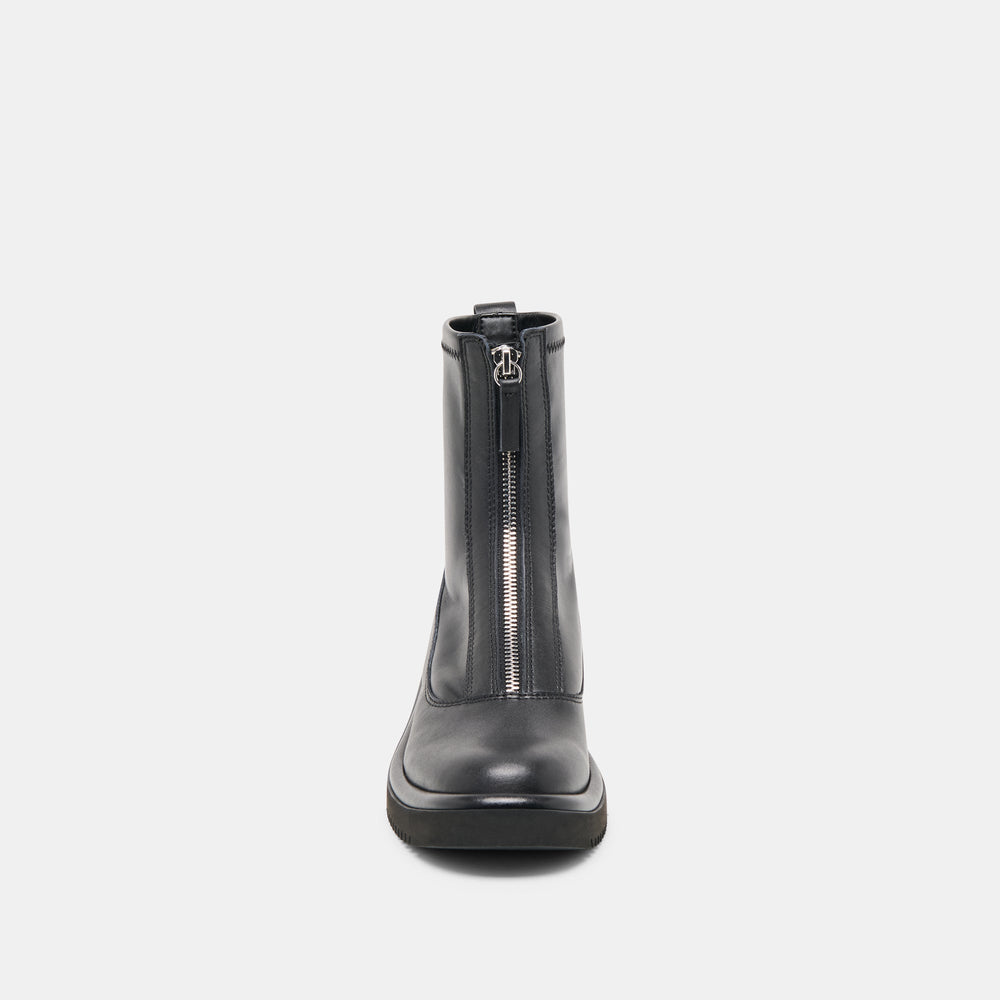 Shante Black Leather Boots | Women Dolce Vita