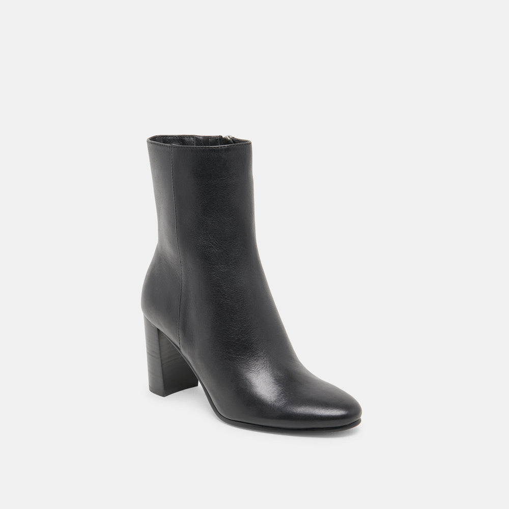 SUZY BOOTIES BLACK LEATHER | Women Dolce Vita