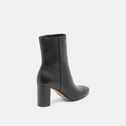 SUZY BOOTIES BLACK LEATHER - Dolce Vita