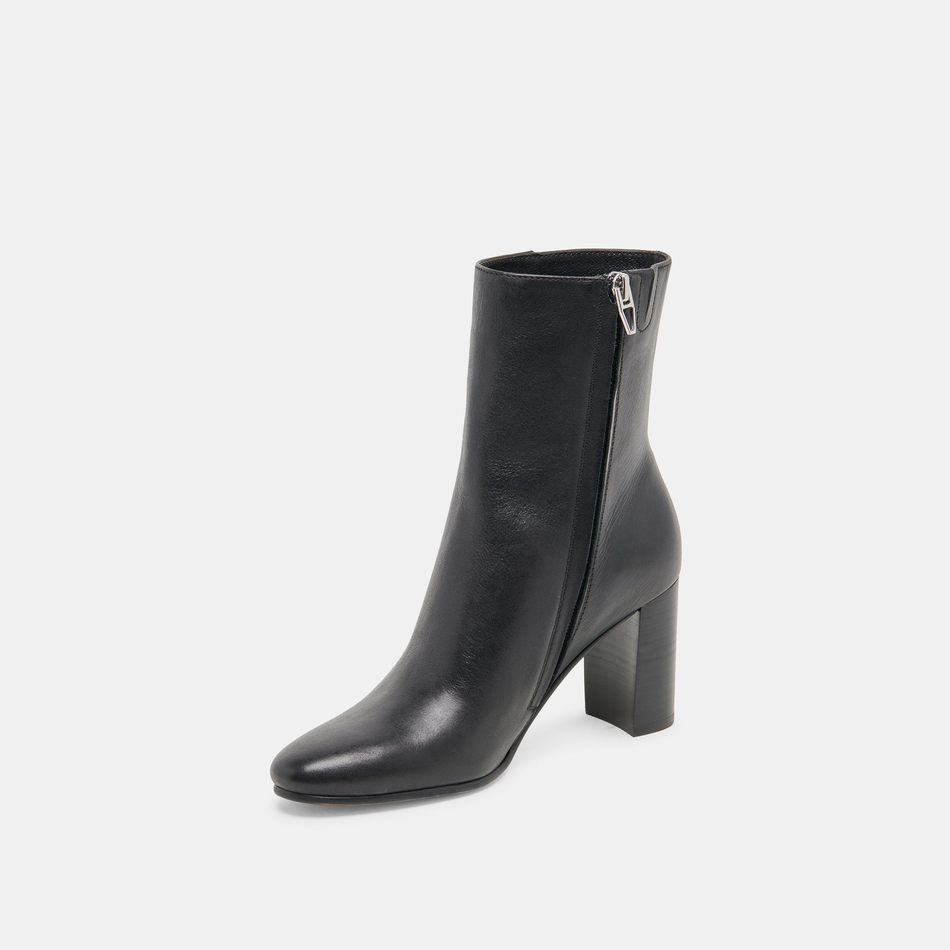 SUZY BOOTIES BLACK LEATHER - Dolce Vita
