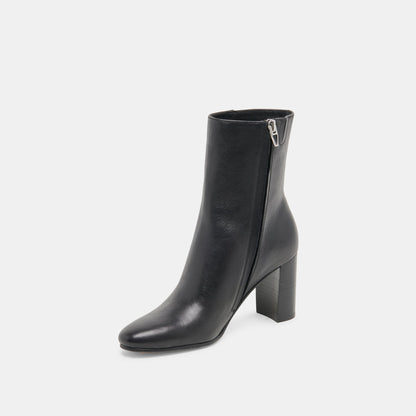 SUZY BOOTIES BLACK LEATHER - Dolce Vita