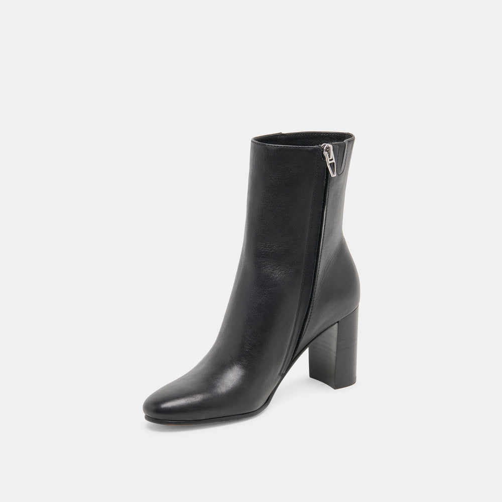 SUZY BOOTIES BLACK LEATHER | Women Dolce Vita