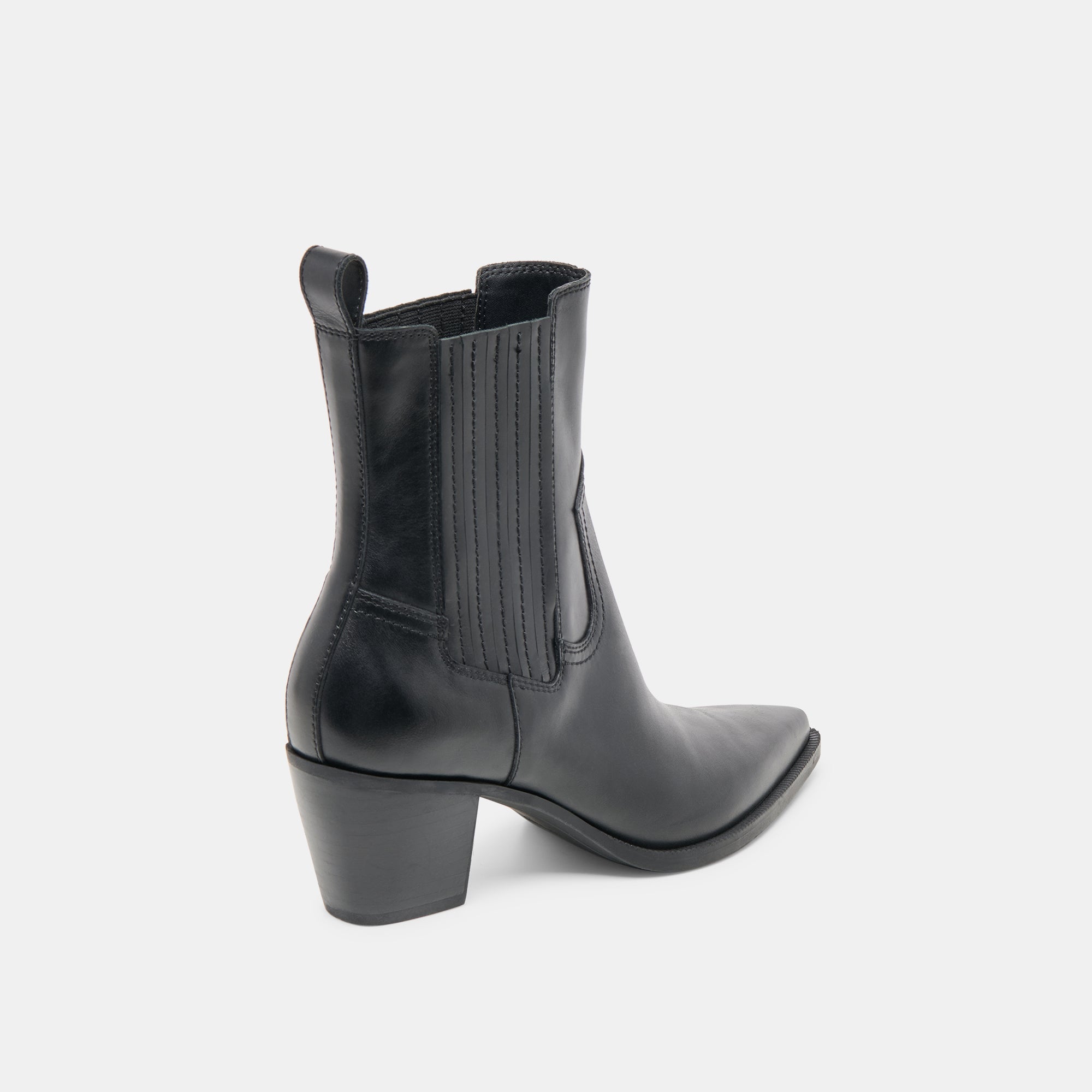 Slim Black Leather Booties | Women Dolce Vita