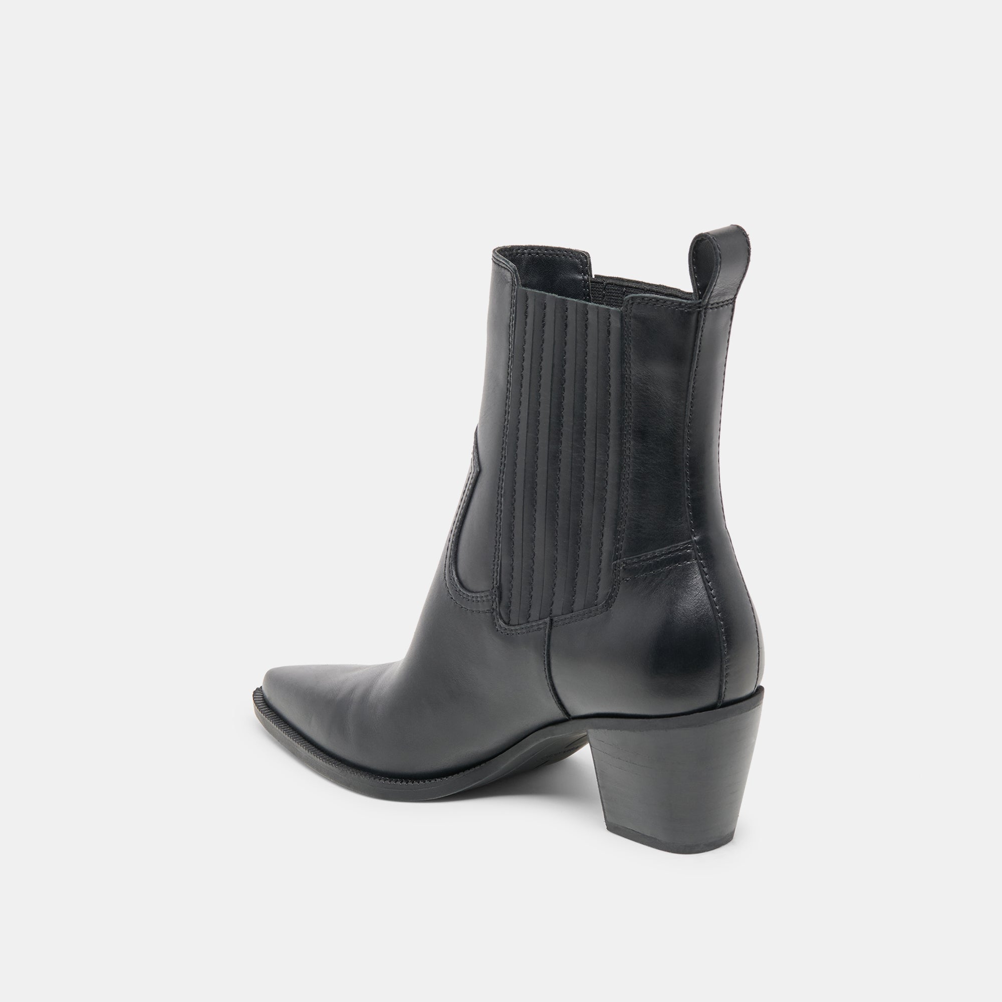 Slim Black Leather Booties | Women Dolce Vita