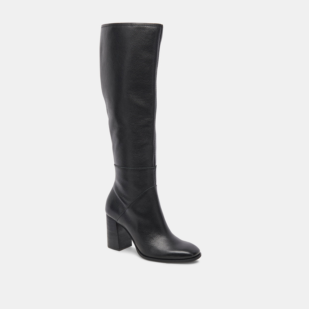 Fynn Boots Onyx Leather | Dolce Vita Women