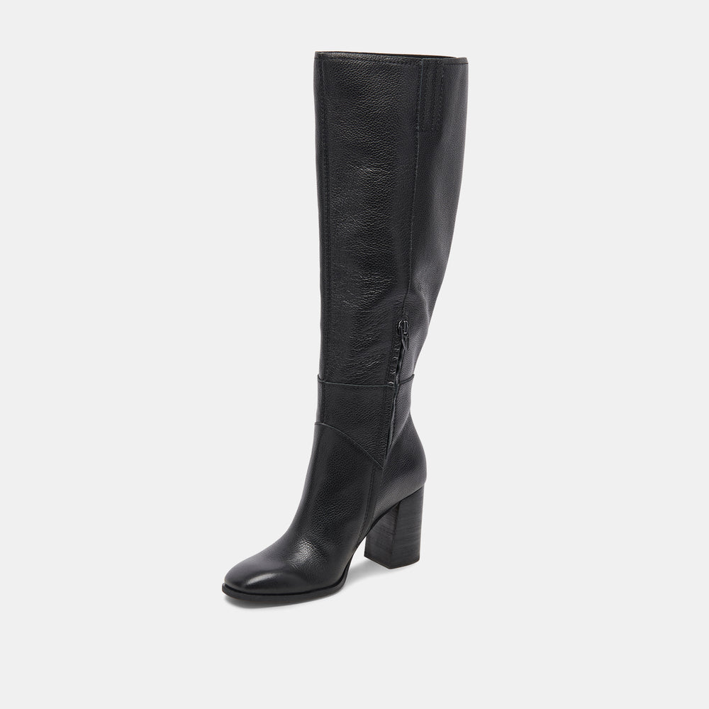 Fynn Boots Onyx Leather | Dolce Vita Women