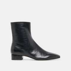 Tarine Black Leather Booties | Women Dolce Vita