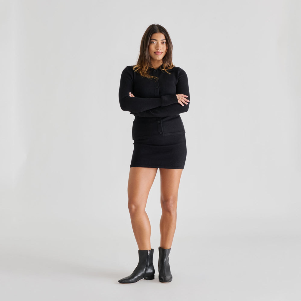 Tarine Black Leather Booties | Women Dolce Vita