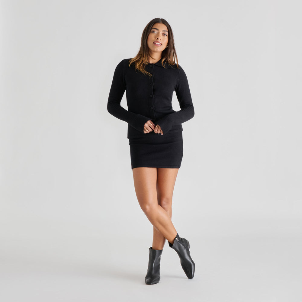 Tarine Black Leather Booties | Women Dolce Vita