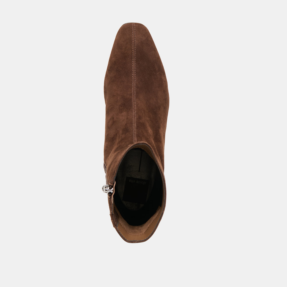 Tarine Dk Brown Nubuck Booties | Women Dolce Vita