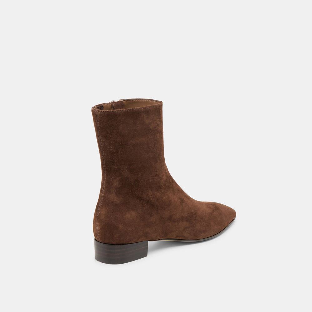 Tarine Dk Brown Nubuck Booties | Women Dolce Vita