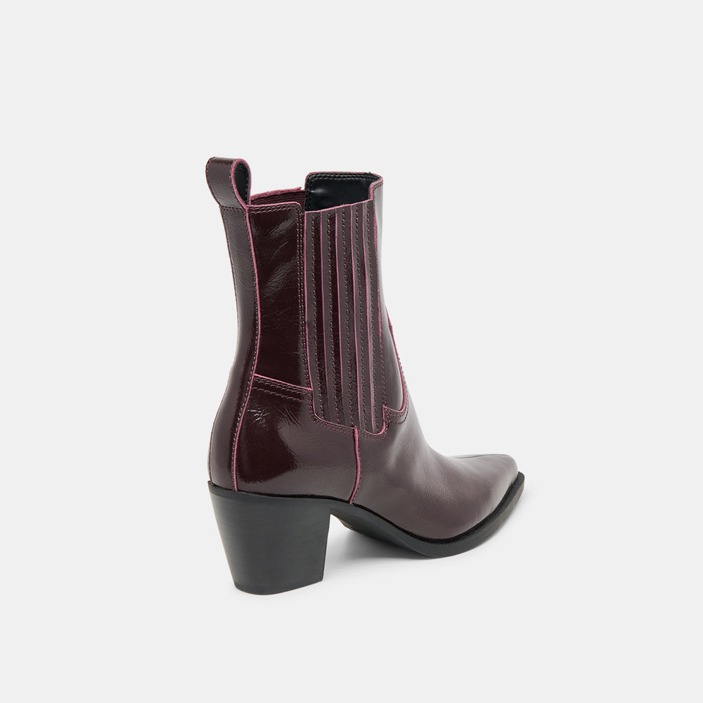 Slim Mulberry Crinkle Patent Booties | Dolce Vita Women