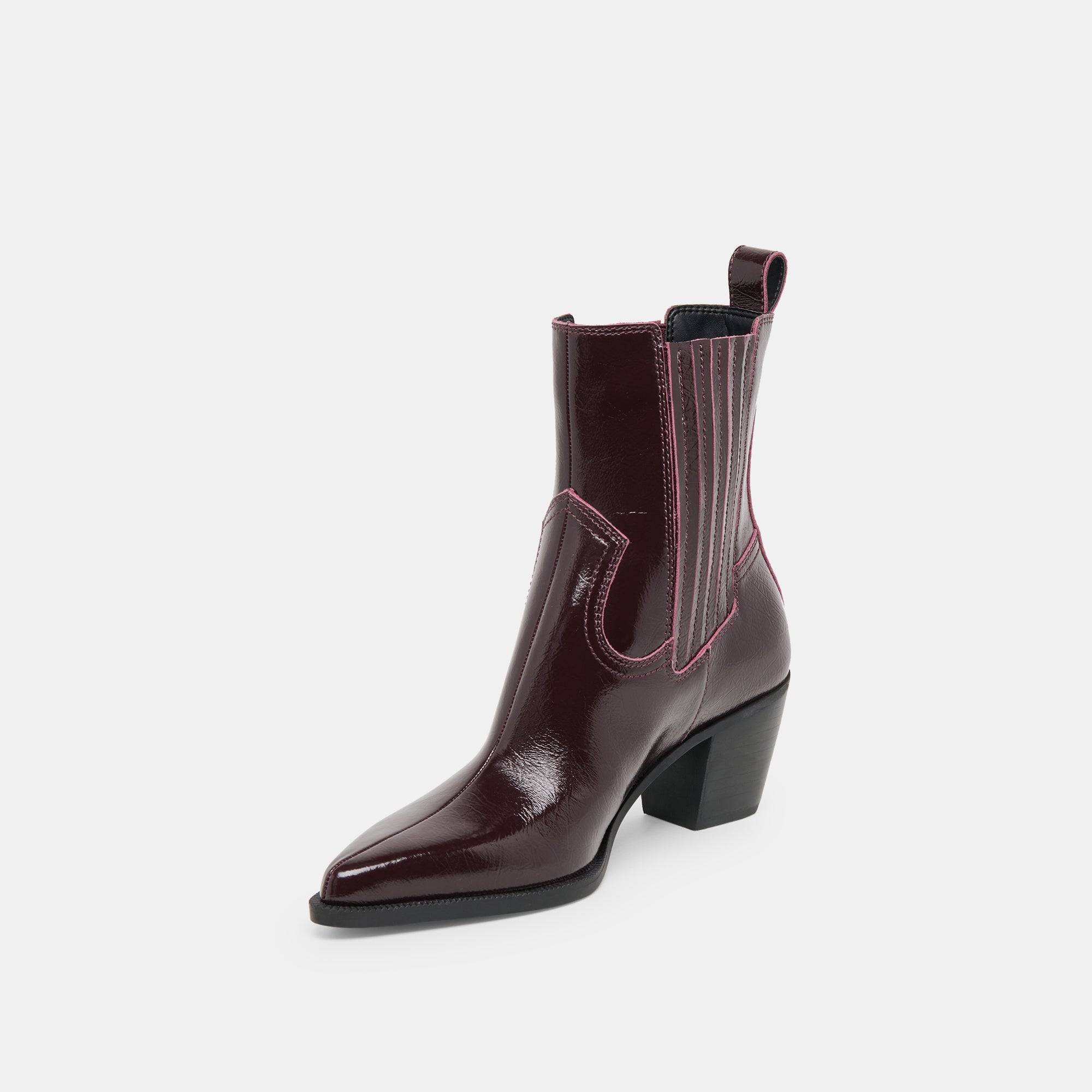 Slim Mulberry Crinkle Patent Booties | Dolce Vita Women