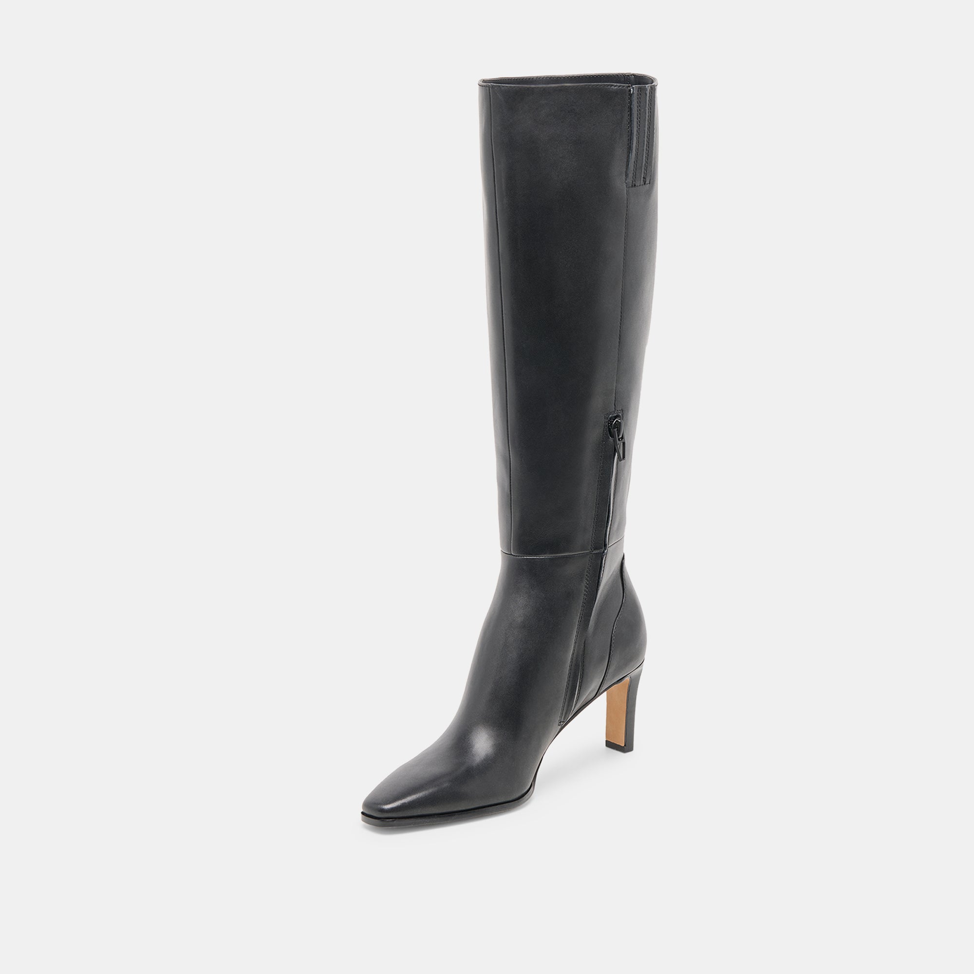Emmi Black Leather Boots | Women Dolce Vita