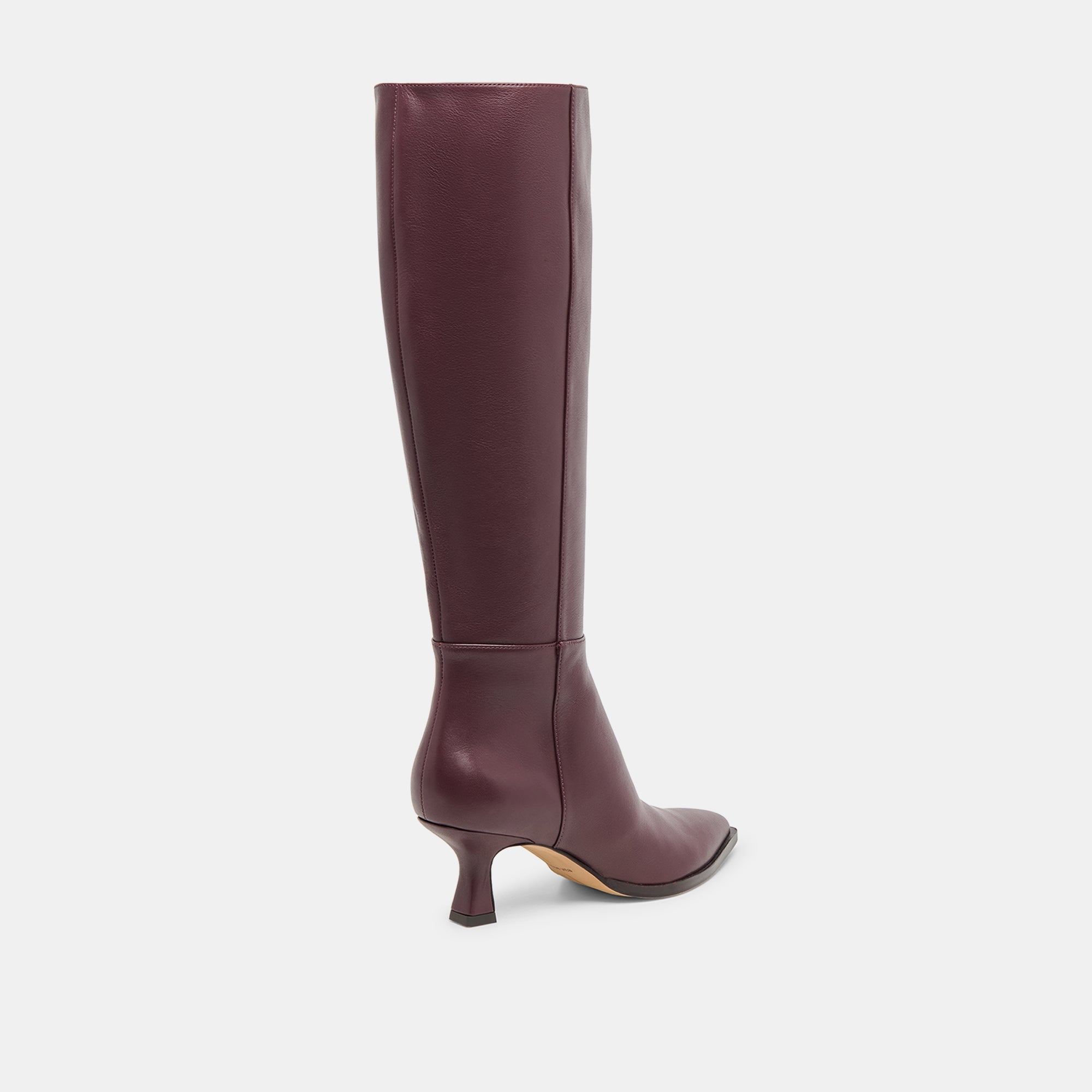 Auggie Wine Leather Boots | Women Dolce Vita