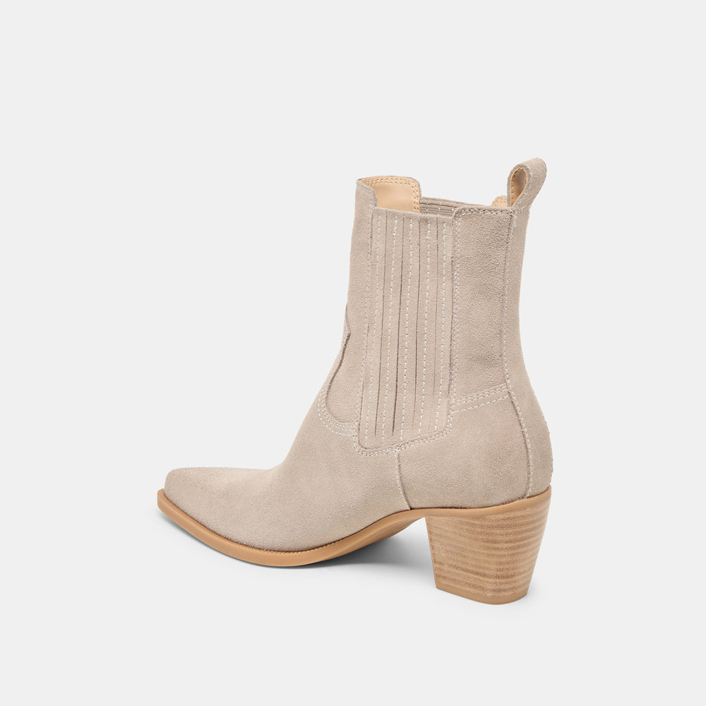 Slim Taupe Suede Booties | Women Dolce Vita