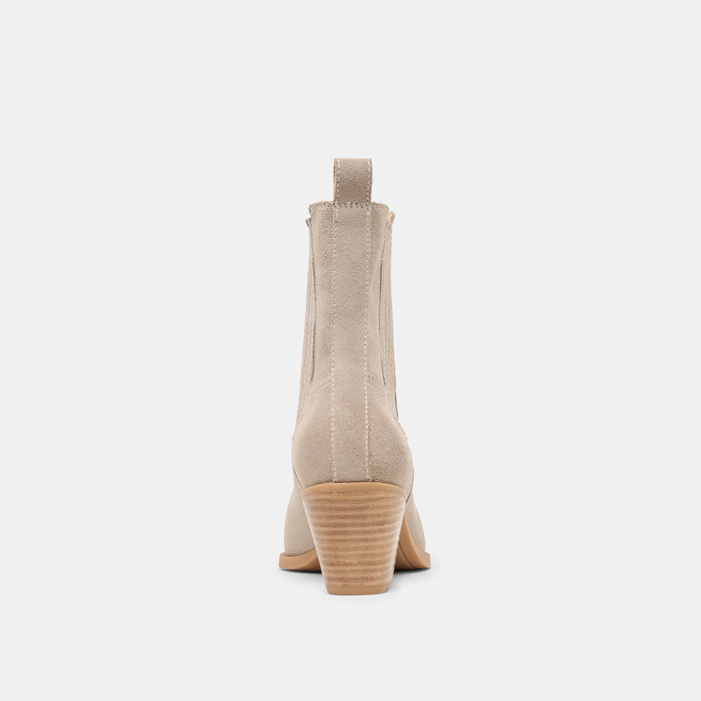 Slim Taupe Suede Booties | Women Dolce Vita