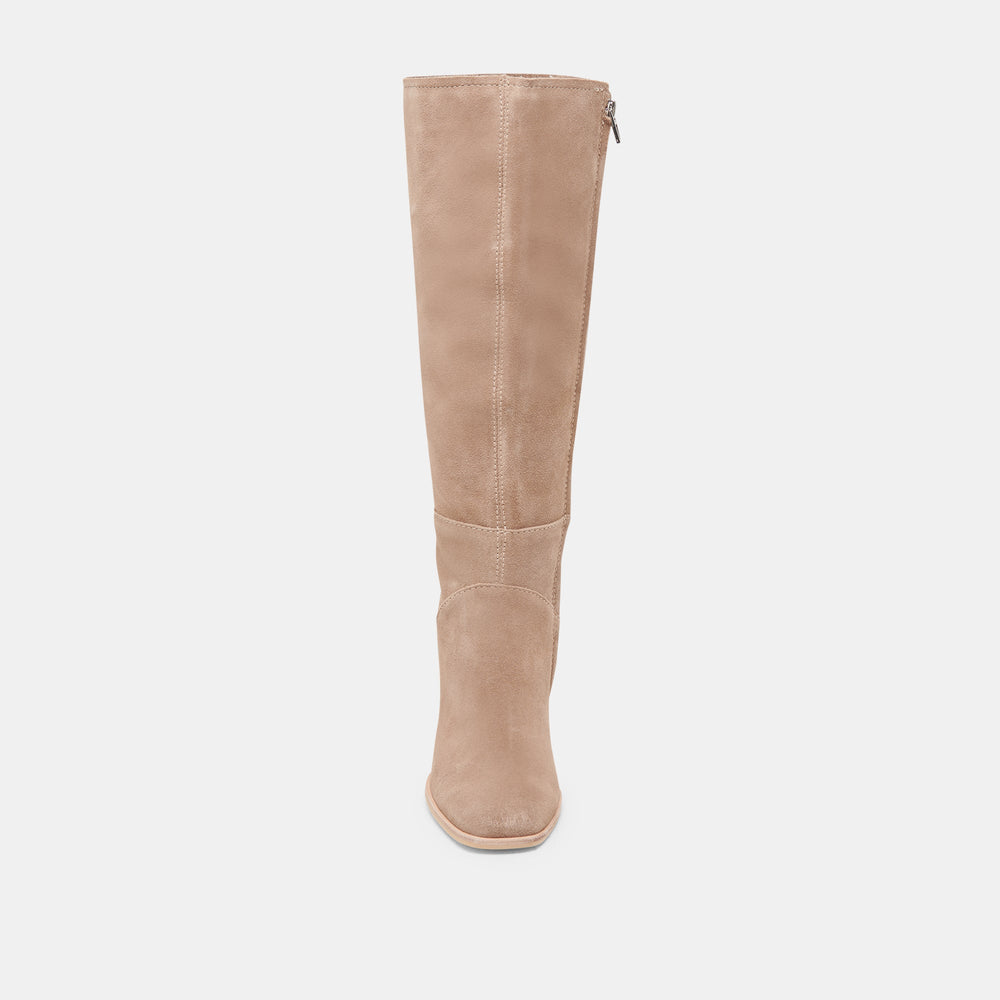 FYNN Wide Calf Boots Truffle Suede | Women Dolce Vita