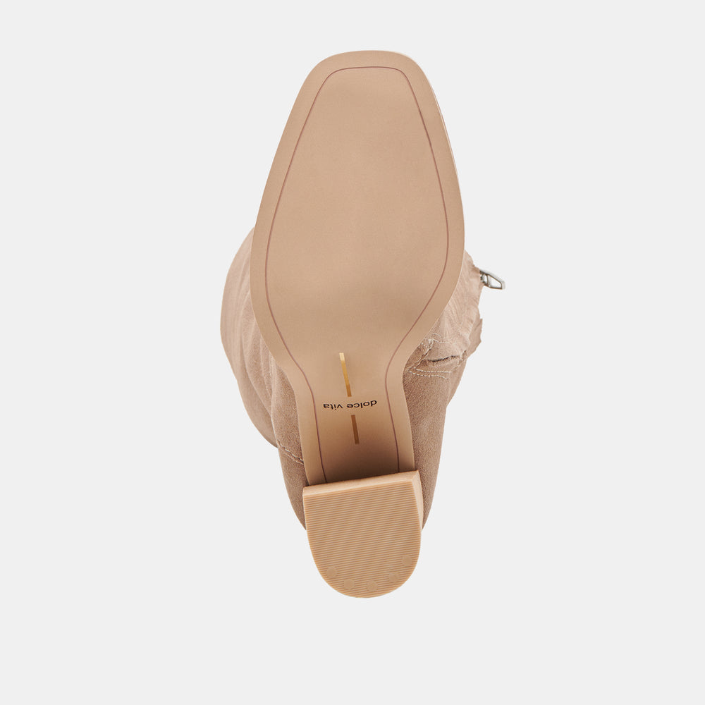 FYNN Wide Calf Boots Truffle Suede | Women Dolce Vita