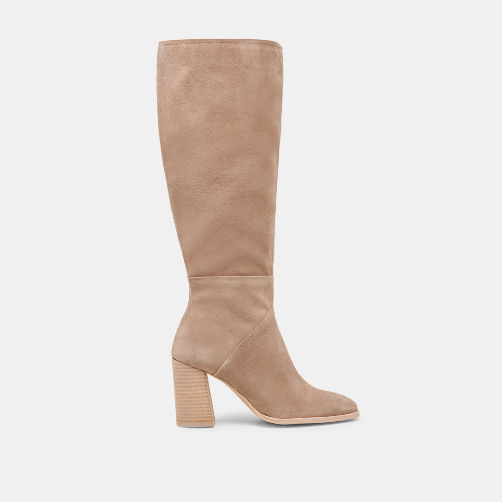 FYNN Wide Calf Boots Truffle Suede | Women Dolce Vita