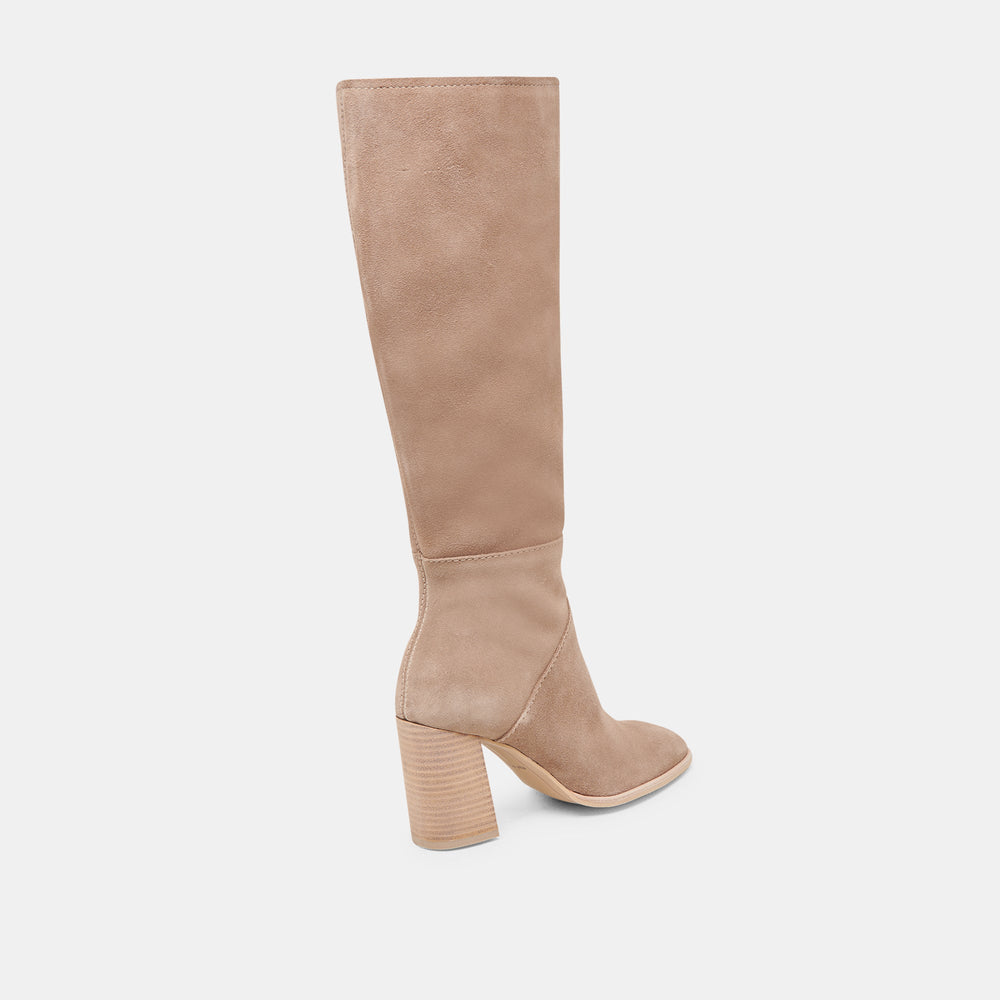 FYNN Wide Calf Boots Truffle Suede | Women Dolce Vita
