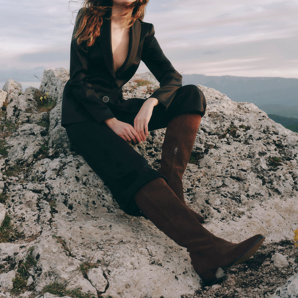 Virona H2O Waterproof Dk Brown Suede Boots | Dolce Vita Women
