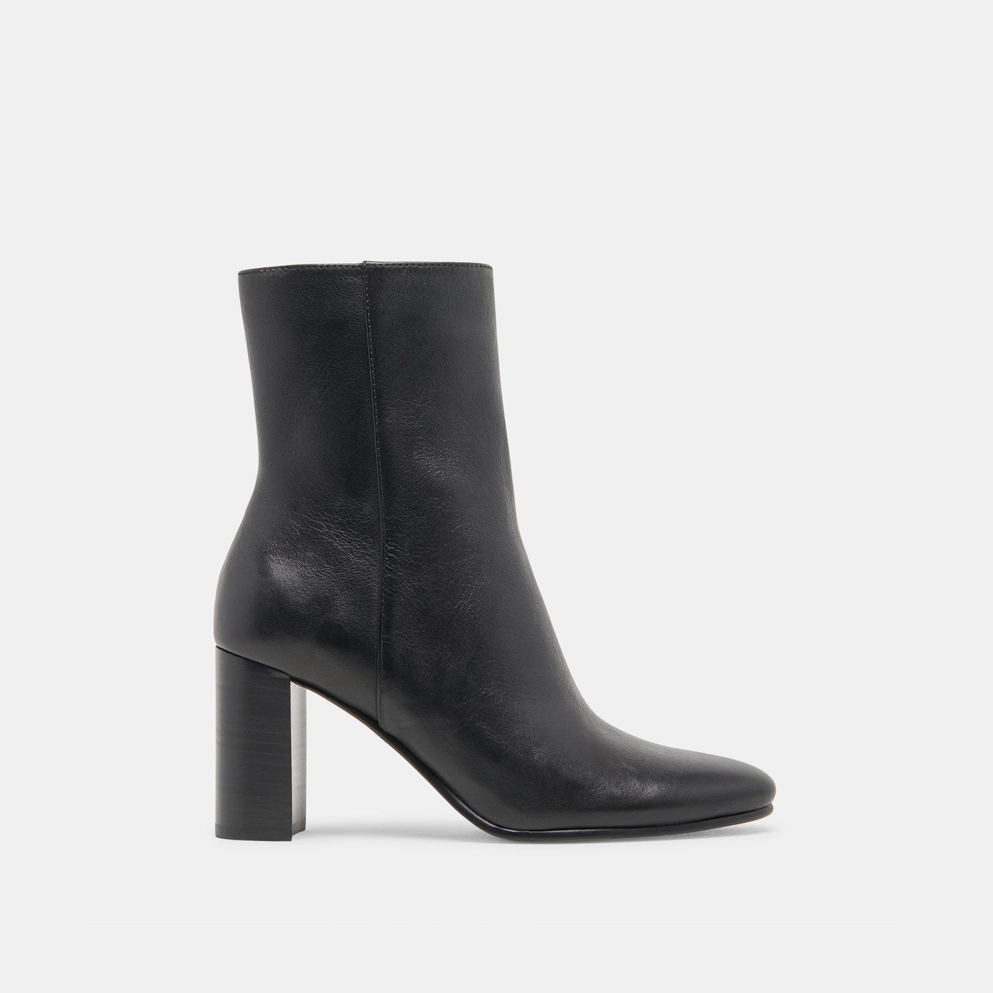Suzy Wide Black Leather Booties - Dolce Vita