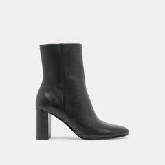 Suzy Wide Black Leather Booties | Women Dolce Vita
