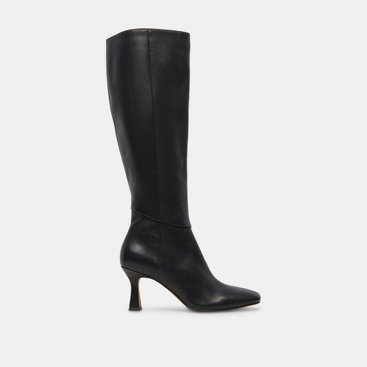 Gyra Extra Wide Calf Black Boots - Dolce Vita