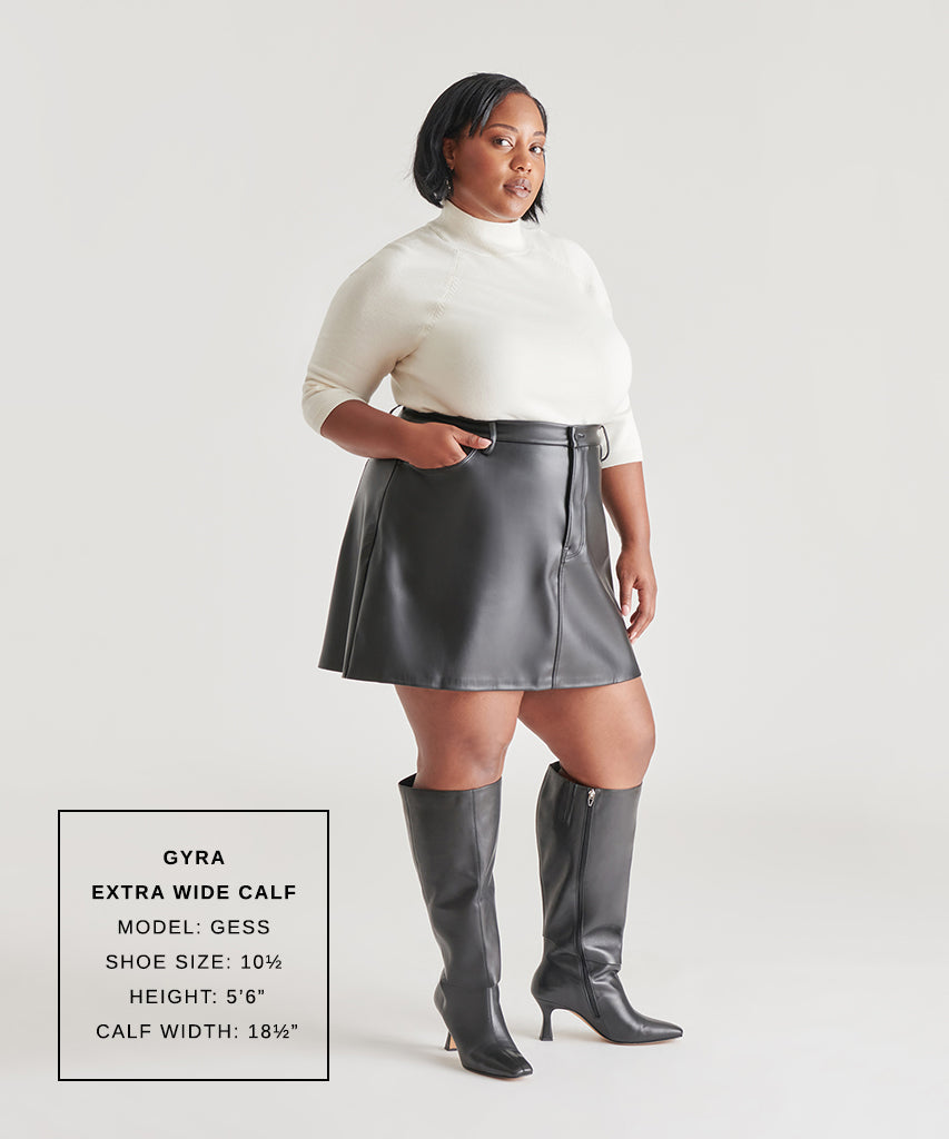 Gyra Extra Wide Calf Black Boots | Women Dolce Vita
