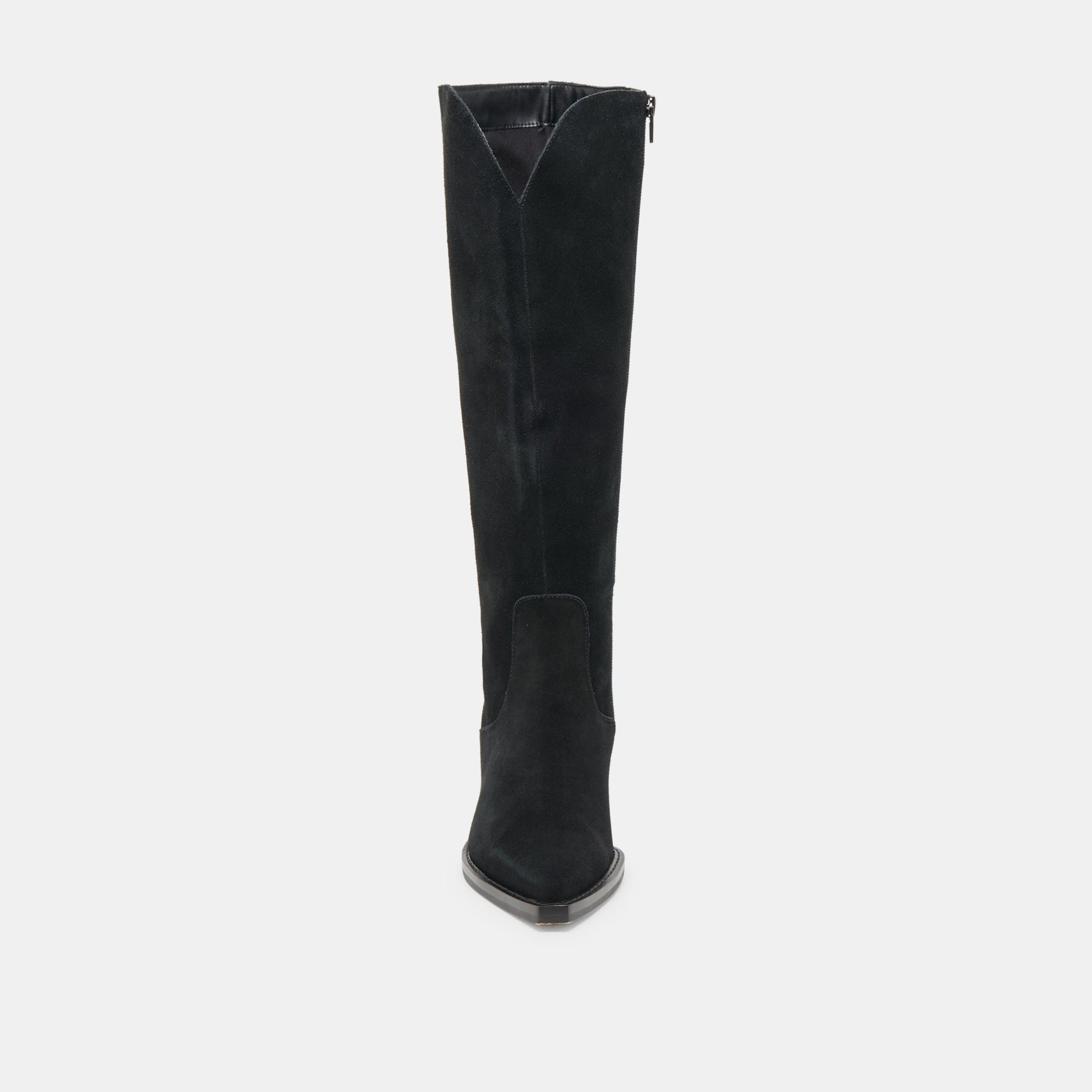 Raj Extra Wide Calf Onyx Suede Boots - Dolce Vita