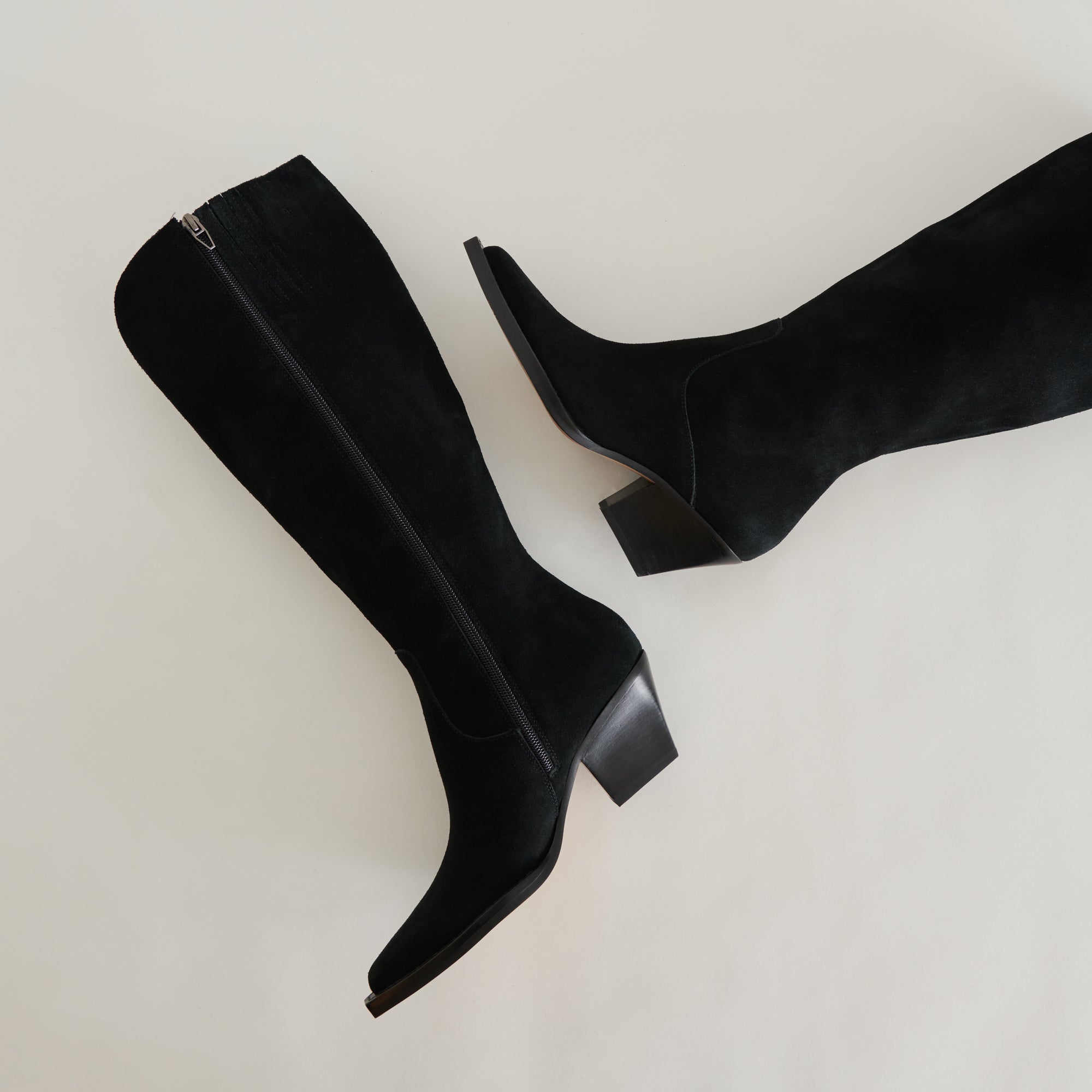 Raj Extra Wide Calf Onyx Suede Boots | Dolce Vita Women