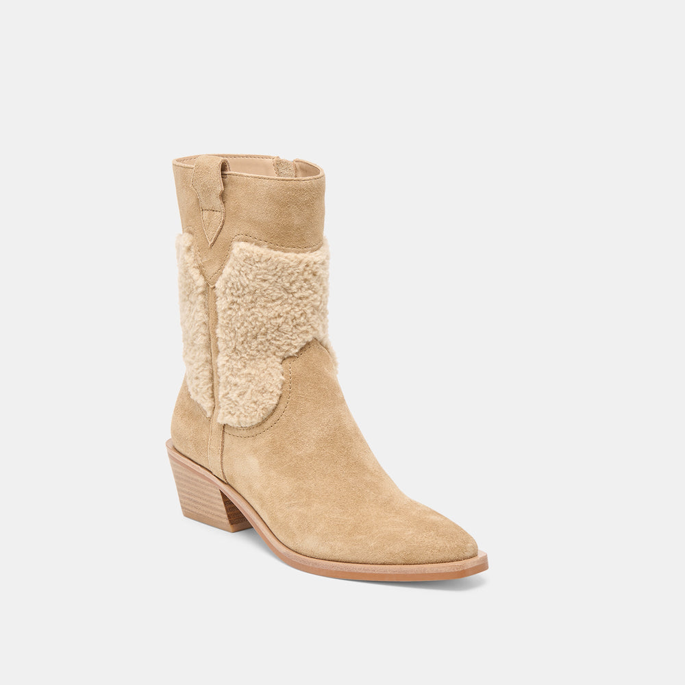 Salil Plush Dk Taupe Suede Boots | Women Dolce Vita