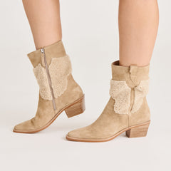 Salil Plush Dk Taupe Suede Boots | Women Dolce Vita