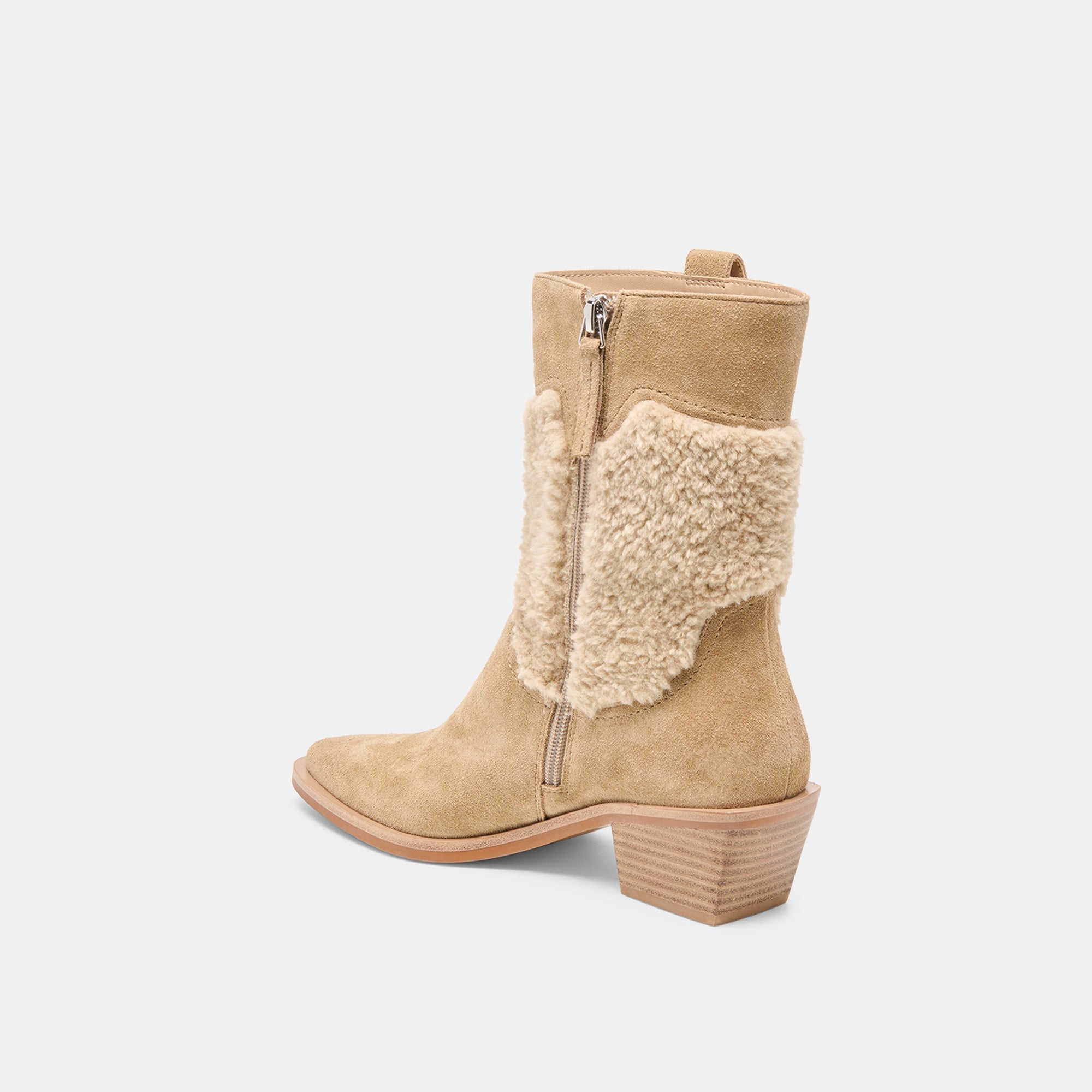 Salil Plush Dk Taupe Suede Boots | Women Dolce Vita