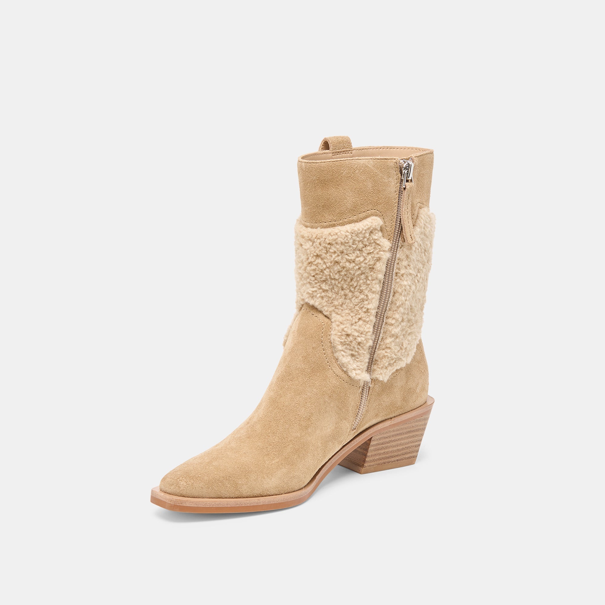 Salil Plush Dk Taupe Suede Boots | Women Dolce Vita