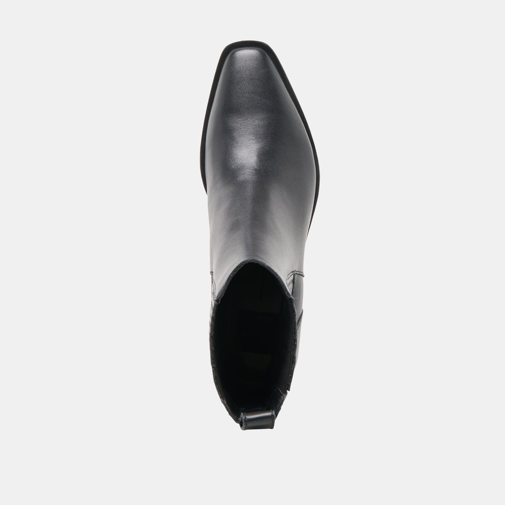 Faint H2O Waterproof Black Leather Booties | Dolce Vita Women