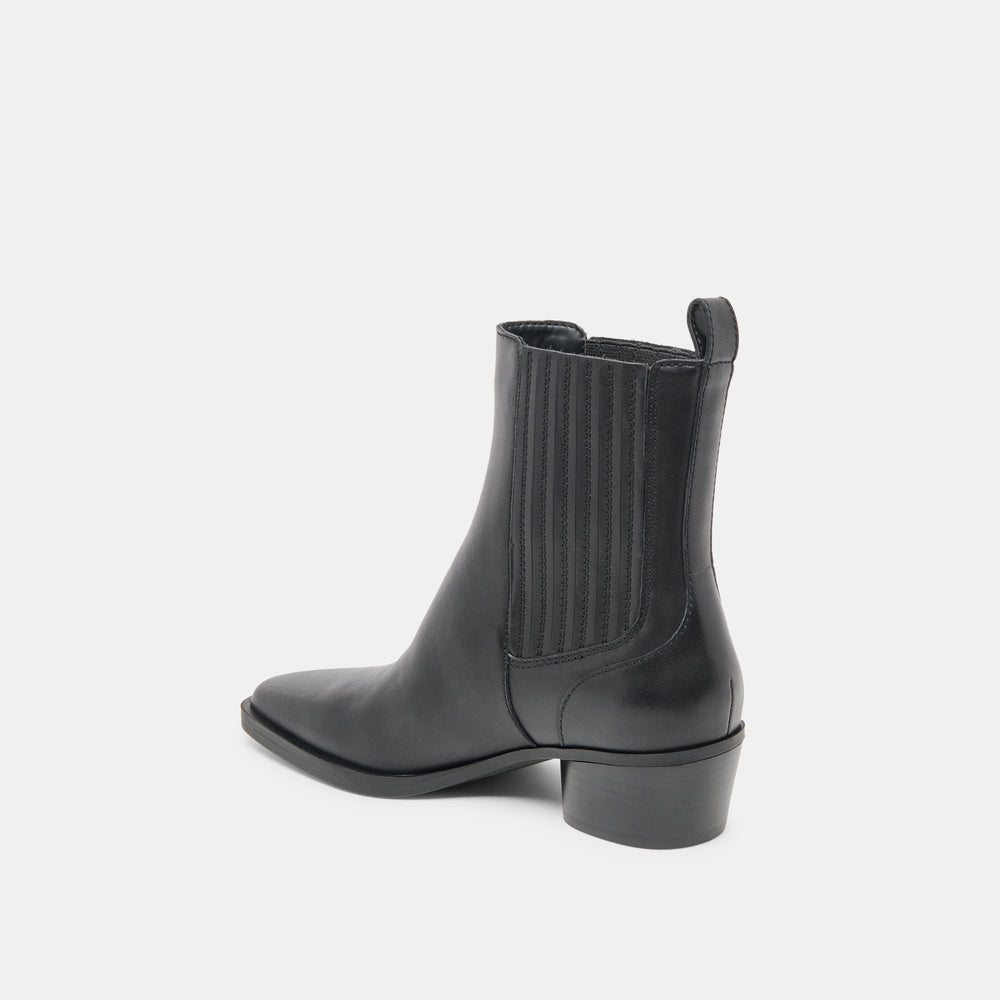Faint H2O Waterproof Black Leather Booties | Dolce Vita Women